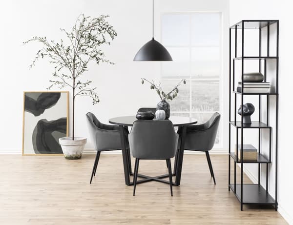 Amst spisebord marmor print svart.