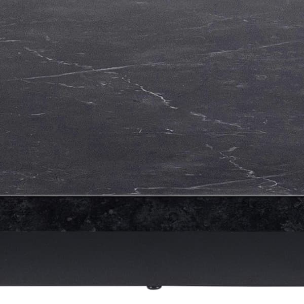 Amble spisebord 90x160cm svart marmor print.