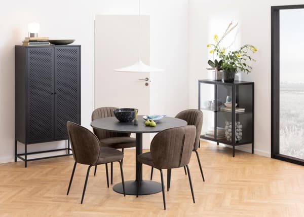 IBIZA spisebord Ø110cm sort.