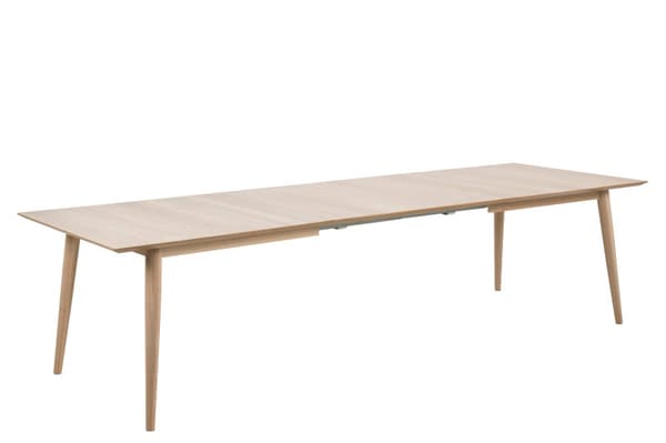 Canes matbord i oljat ekfanér/massiv ek vit.
