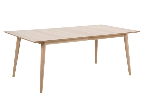 Canes matbord i oljat ekfanér/massiv ek vit.