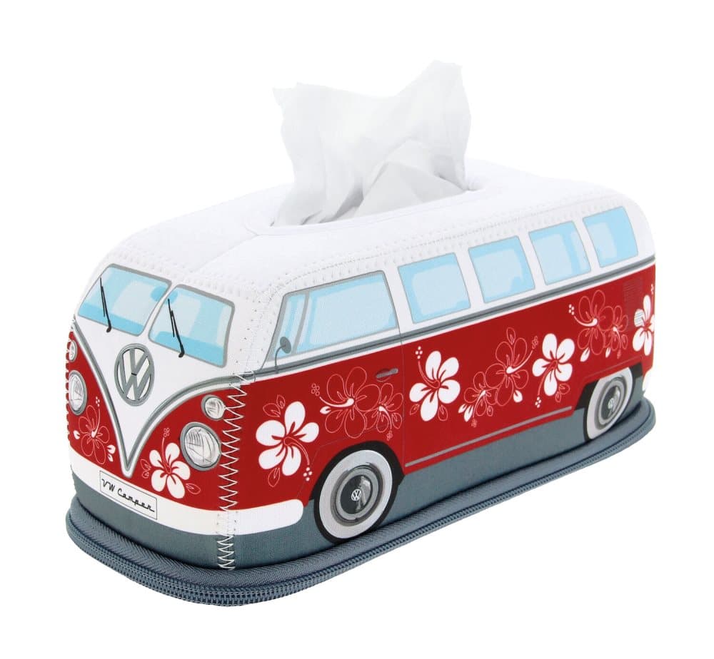 BRISA VW Collection - Volkswagen Bus T1 Camper Van Transporter Kosmetisk vävnadsdispenser (Hibiskus/Red)