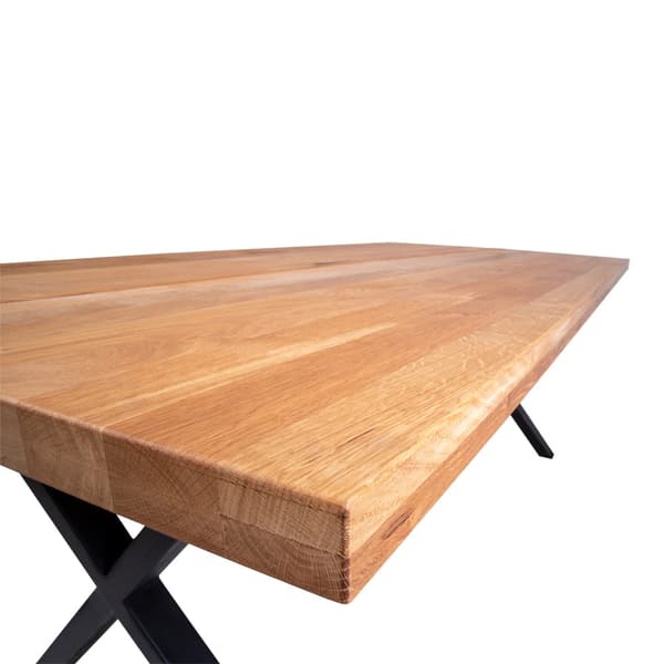 Moss spisebord 200x95 cm eik oljet, svart.
