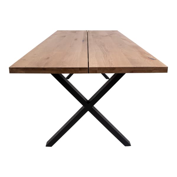 Moss spisebord 200x95 cm eg røget, sort.