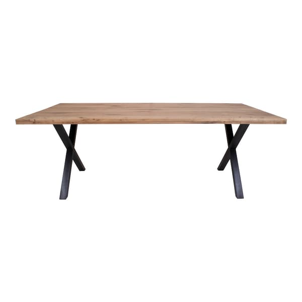 Moss spisebord 200x95 cm eg røget, sort.