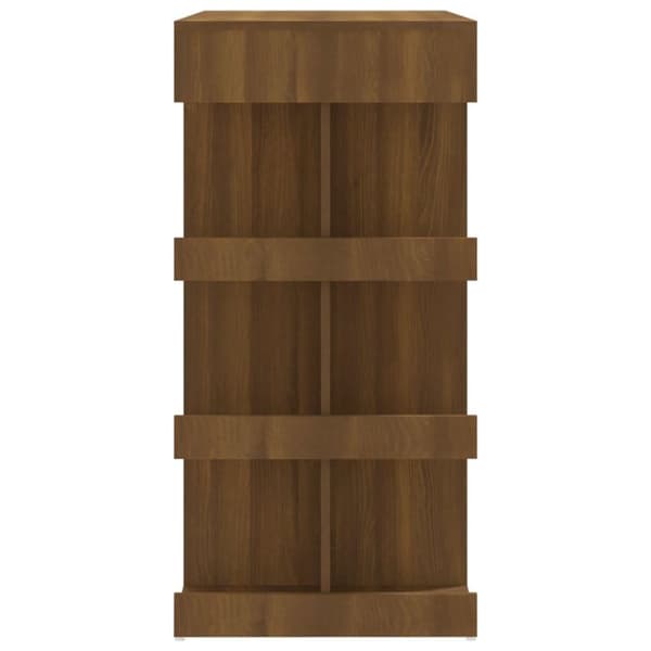 vidaXL Barbord med hyllor brun ek 100x50x101,5 cm spånskiva
