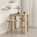 Miniatyrbilde 4 av 10: vidaXL Barbord med hylle sonoma eik 102x50x103,5 cm sponplate