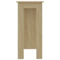 Miniatyrbilde 6 av 10: vidaXL Barbord med hylle sonoma eik 102x50x103,5 cm sponplate