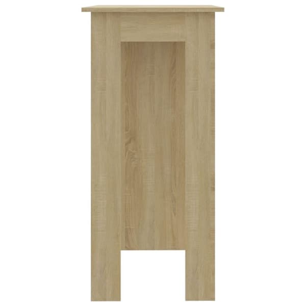 vidaXL Barbord med hylle sonoma eik 102x50x103,5 cm sponplate