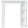 Miniatyrbillede 5 af 10: vidaXL barbord med hylde 102x50x103,5 cm spånplade hvid