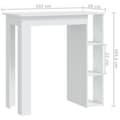 Miniatyrbillede 7 af 10: vidaXL barbord med hylde 102x50x103,5 cm spånplade hvid