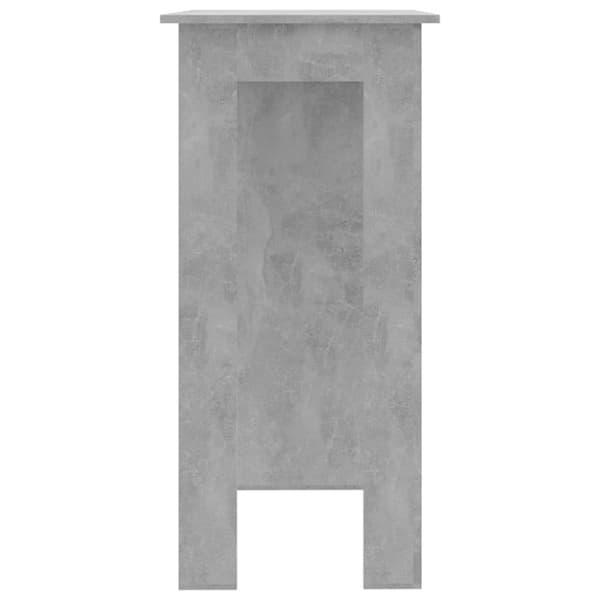 vidaXL Barbord med hylla betonggrå 102x50x103,5 cm spånskiva