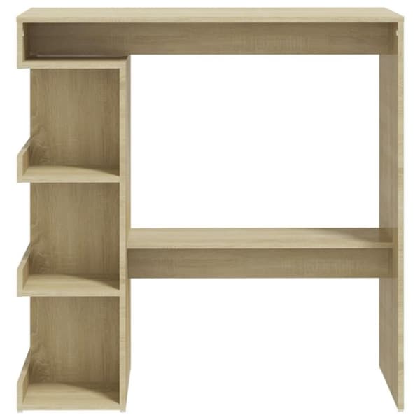 vidaXL Barbord med hyllor sonoma-ek 100x50x101,5 cm konstruerat trä