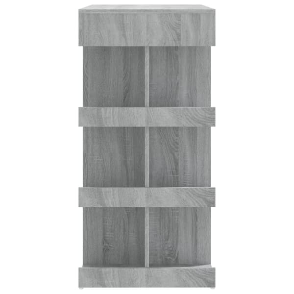 vidaXL Barbord med hyllor grå sonoma 100x50x101,5 cm