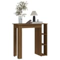 Miniatyrbilde 3 av 10: vidaXL Barbord med hylle brun eik 102x50x103,5 cm