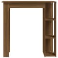 Miniatyrbilde 5 av 10: vidaXL Barbord med hylle brun eik 102x50x103,5 cm