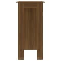 Miniatyrbilde 6 av 10: vidaXL Barbord med hylle brun eik 102x50x103,5 cm