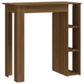 Miniatyrbilde 1 av 10: vidaXL Barbord med hylle brun eik 102x50x103,5 cm