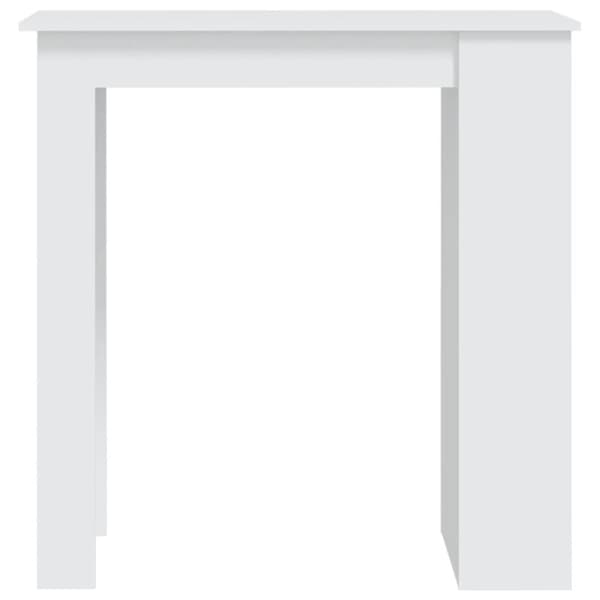 vidaXL barbord med opbevaringsstativ 102x50x103,5 cm spånplade hvid