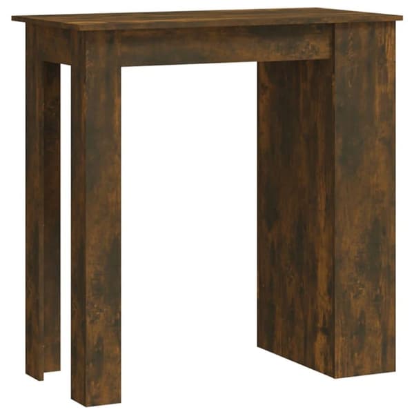 vidaXL Barbord med stativ røkt eik 102x50x103,5 cm sponplate