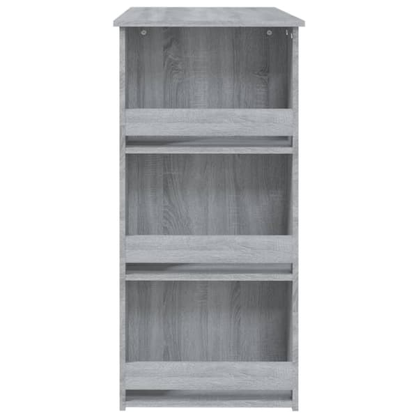 vidaXL Baaripöytä säilytystelineellä harmaa Sonoma 102x50x103,5cm levy