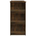 Miniatyrbillede 6 af 9: vidaXL barbord m. opbevaringsstativ 102x50x103,5 cm spånplade røget eg