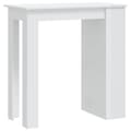 Miniatyrbillede 2 af 9: vidaXL barbord med opbevaringsstativ 102x50x103,5 cm hvid højglans