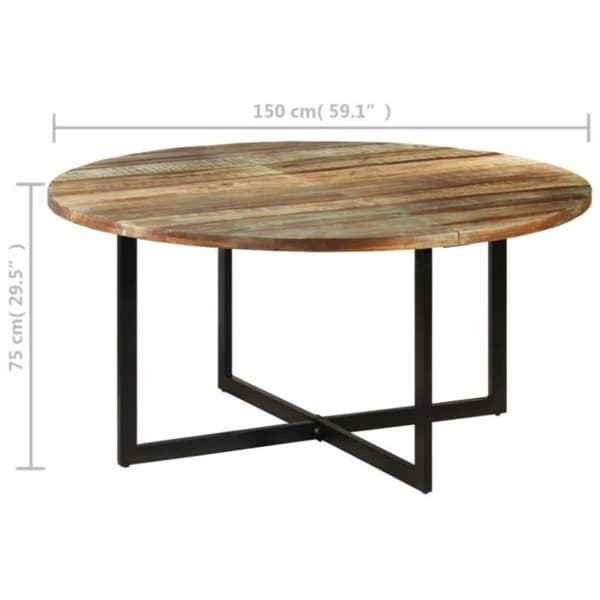 vidaXL Spisebord 150x75 cm gjenvunnet heltre