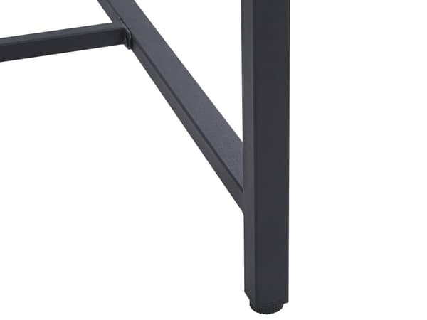 Ruokapöytä tumma puu 160 x 80 cm mustat metallijalat neljälle industriaalinen tyyli