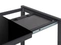 Miniatyrbild 6 av 9: Matbord Svart Metall 120/160 x 80 cm Traditionell Design Utdragbart Glansig Lackerad Finish