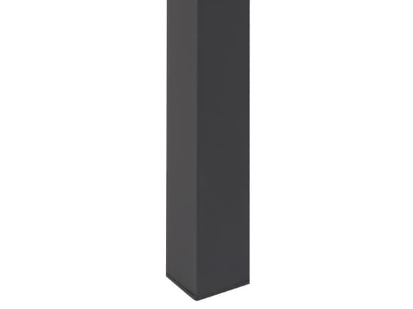 Matbord Svart Metall 120/160 x 80 cm Traditionell Design Utdragbart Glansig Lackerad Finish