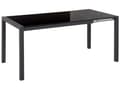 Miniatyrbild 1 av 9: Matbord Svart Metall 120/160 x 80 cm Traditionell Design Utdragbart Glansig Lackerad Finish