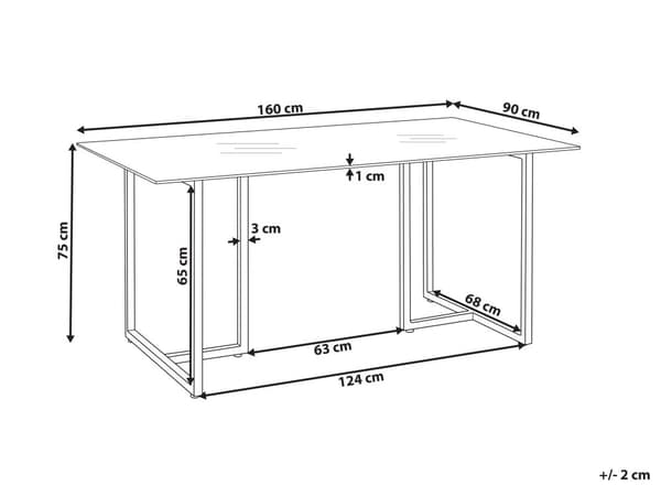 Matbord Silver Härdad Glasskiva Rektangulär 160 x 90 cm 6 Personer Kapacitet Modern Design
