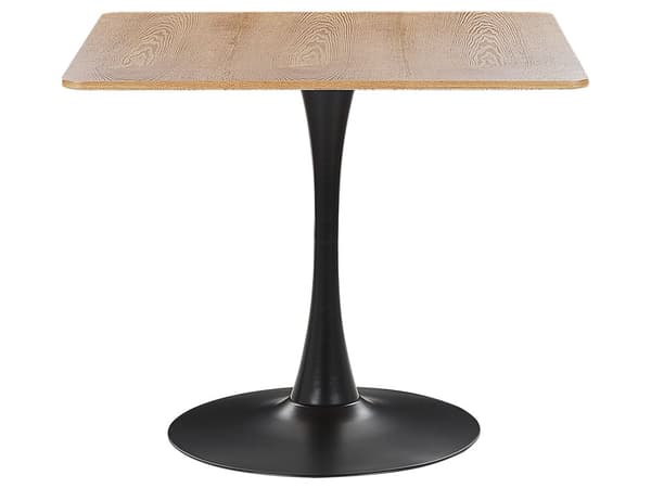 Lyst træ Firkantet Bistrobord 90 cm til Køkkenalrum Industriel Moderne Stil til 4 Personer