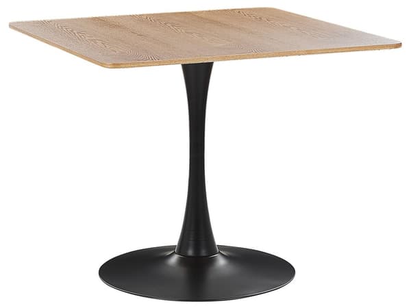 Lyst træ Firkantet Bistrobord 90 cm til Køkkenalrum Industriel Moderne Stil til 4 Personer