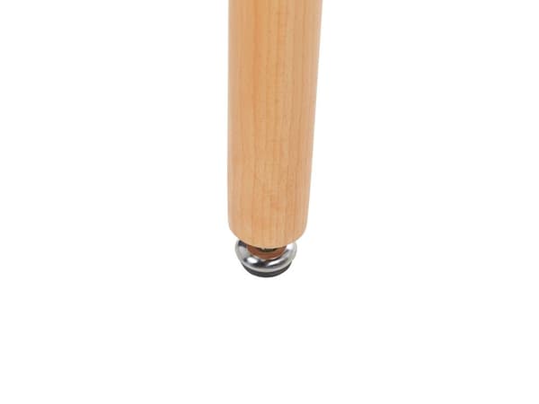 Spisebord Hvid MDF og Lyst Bøgetræ ⌀ 80 cm Rundt 4 Personers Kaffebord Stue Køkken Indretning Koniske Ben Dupper Overfladebeskyttelse