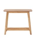 Pikkukuva 6 / 8: Konsolipöytä vaalea puu 90 x 75 x 40 cm MDF-levy kumipuu hylly suorakulmainen
