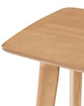 Pikkukuva 7 / 8: Konsolipöytä vaalea puu 90 x 75 x 40 cm MDF-levy kumipuu hylly suorakulmainen