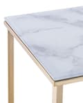 Pikkukuva 5 / 7: Konsolipöytä kultainen 120 x 76 x 35 cm teräsrunko valkoinen marmorikuvio karkaistu lasitaso