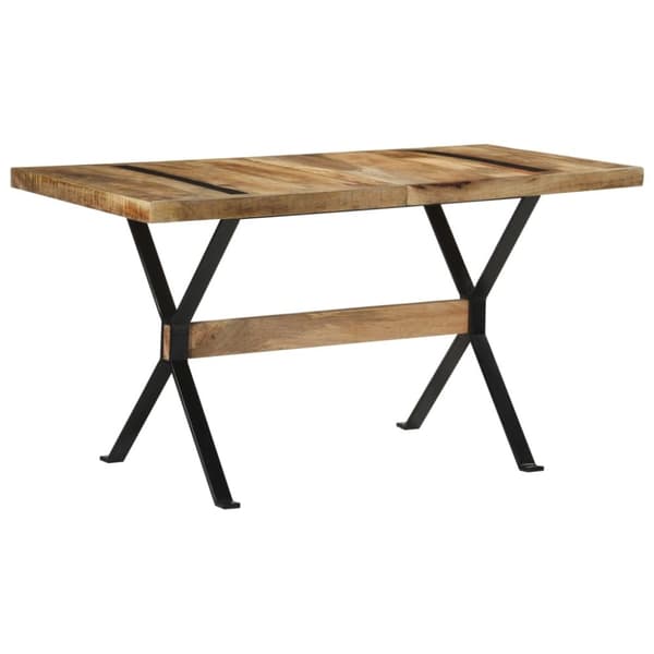 vidaXL Ruokapöytä 140x70x76 cm karkea mangopuu