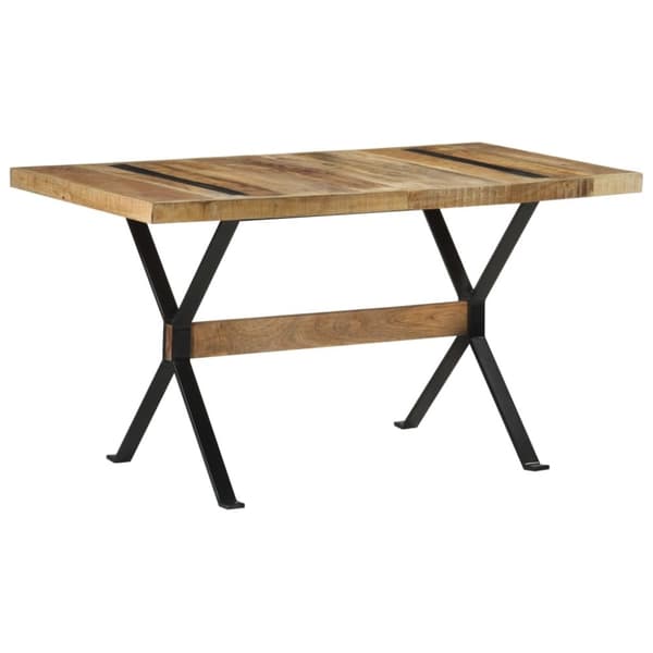 vidaXL Ruokapöytä 140x70x76 cm karkea mangopuu