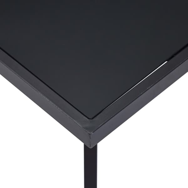 vidaXL Ruokapöytä musta 120x60x75 cm karkaistu lasi