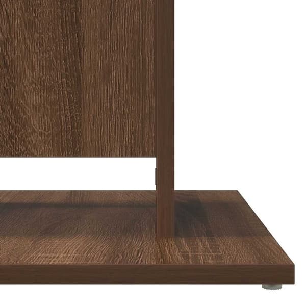 vidaXL bistrobord 60x60x75 cm konstrueret træ brun egetræ