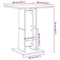 Miniatyrbillede 8 af 8: vidaXL bistrobord 60x60x75 cm konstrueret træ brun egetræ