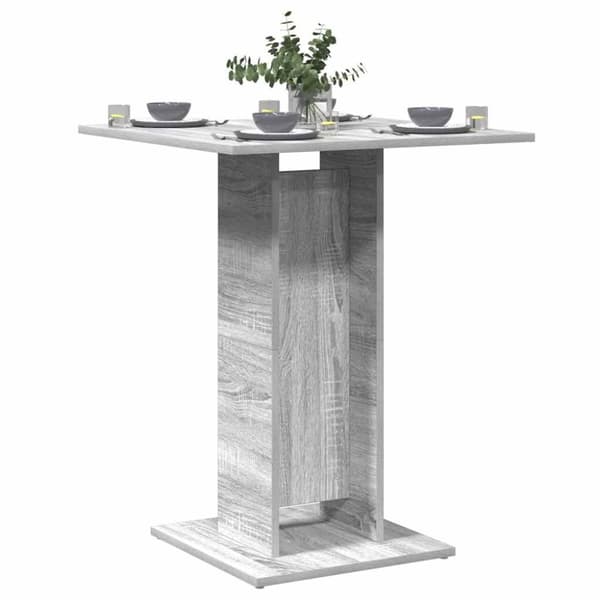vidaXL bistrobord 60x60x75 cm konstrueret træ grå sonoma-eg