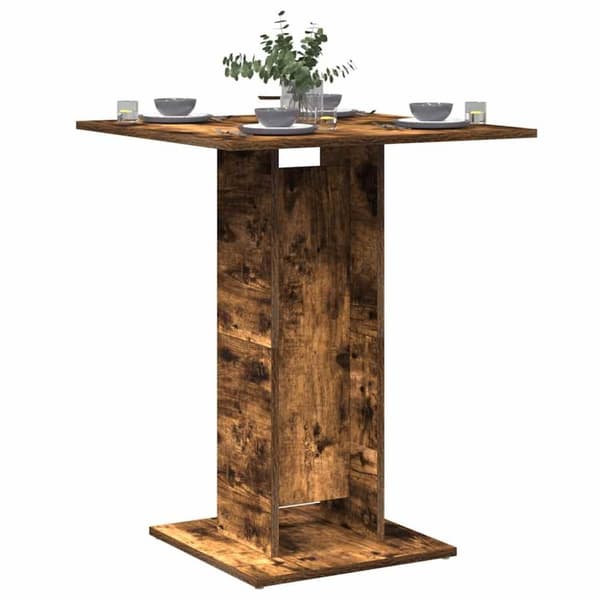 vidaXL Bistropöytä savutammi 60x60x75 cm tekninen puu