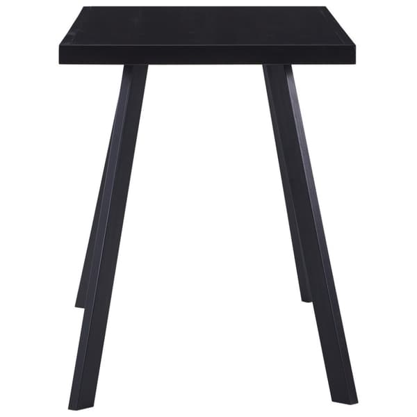 vidaXL Spisebord svart 120x60x75 cm herdet glass