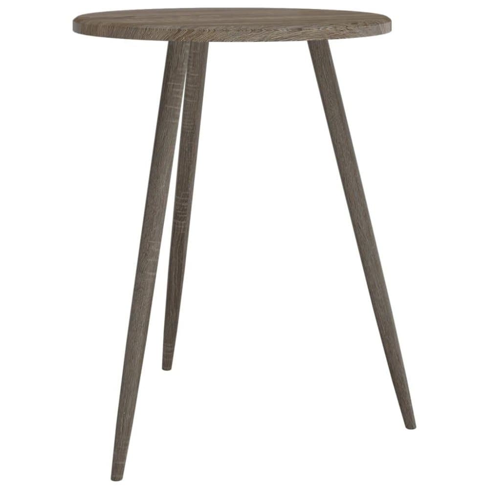 vidaXL Cafébord grå Ø60x76 cm MDF och järn