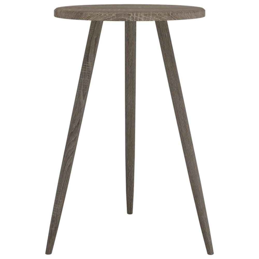 vidaXL Cafébord grå Ø50x76 cm MDF och järn