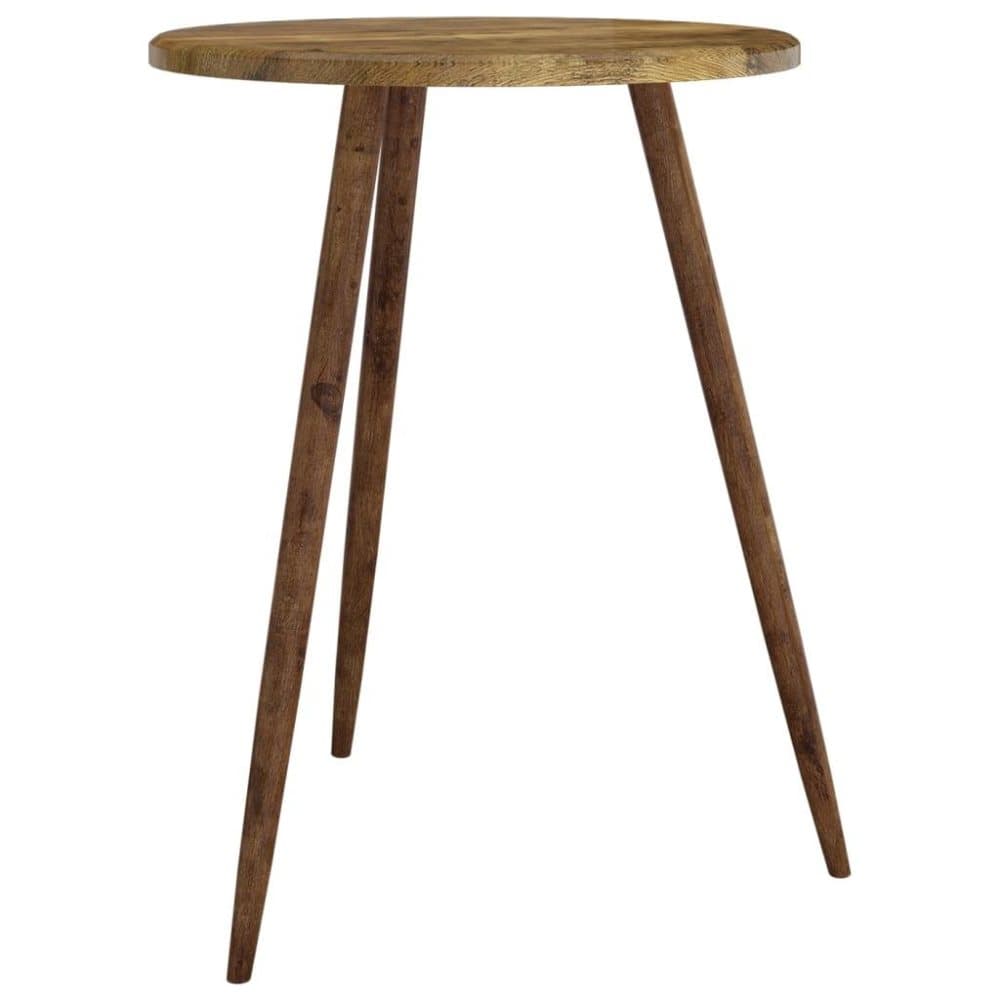 vidaXL Cafébord mörkbrun Ø60x76 cm MDF och järn